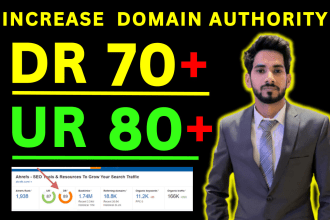 increase domain rating ahrefs dr and increase ur with high quality backlinks