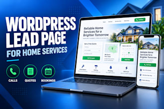 build a wordpress lead generation landing page for home services