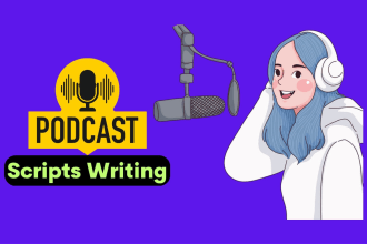 research and write engaging podcast scripts and show notes