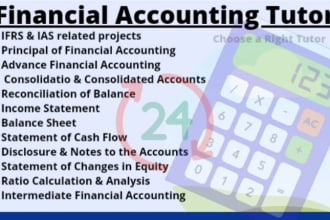 be your financial accounting tutor, finance and cost accounting tutor