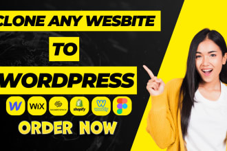 clone your webflow, weebly, wix, kajabi, or squarespace website to wordpress
