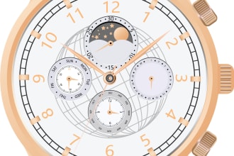 design vector watch face and unique watch dial