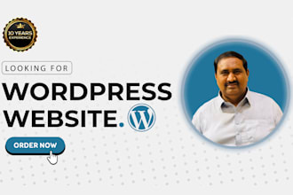 build wordpress website, design, redesign wordpress website, business or blog