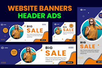 create custom website banners and header ads