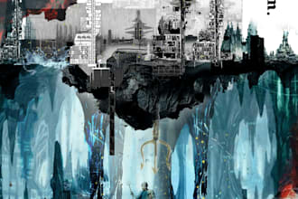create artistic digital collages and art illustrations