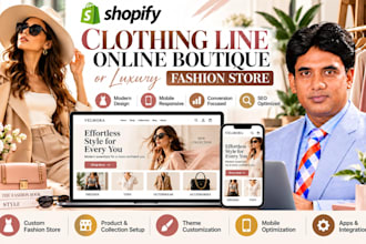 build your clothing line, online boutique, or luxury fashion shopify store