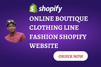 build online boutique, clothing line fashion shopify website