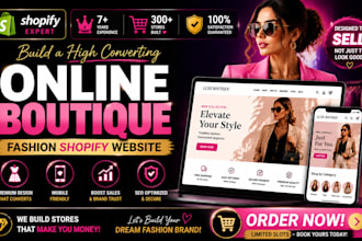 build online boutique, clothing line fashion shopify website