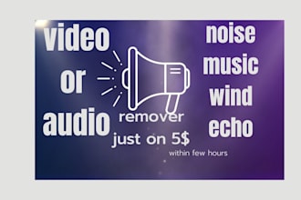 fix audio editing to remove background noise or music