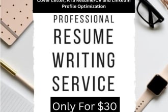 write or update your ats resume,cv, cover letter and optimize linkedin profile
