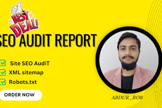 give website audit review analysis seo report