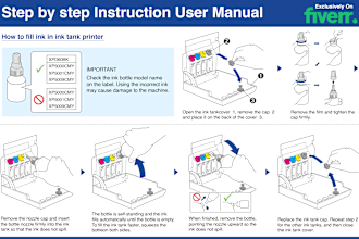 draw step by step instruction user manual for your product