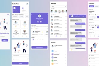 design modern flutter app for android and ios, app ui design