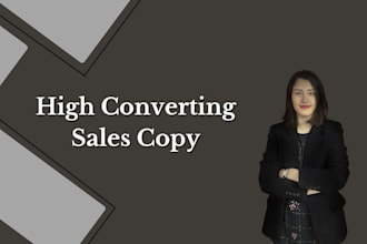 do copywriting for your sales page and landing page