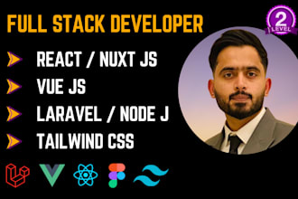 design and develop vue react next nuxt js and laravel sites