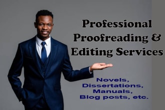 proofread, copyedit, and line edit all english  document