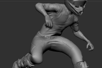 sculpt 3d character, 3d model, 3d sculpture for printing with zbrush and blender