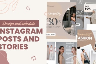 design and schedule instagram posts and stories for you