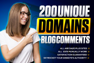200 unique domains blog comments backlinks