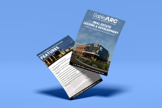 do real estate leasing and development flyer design