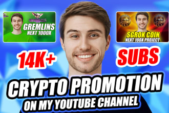 promote your crypto or nft on my youtube channel