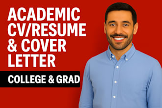 create your academic CV or college resume for applications