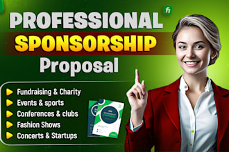 write and design a sponsorship proposal or letter package, event, or nonprofit
