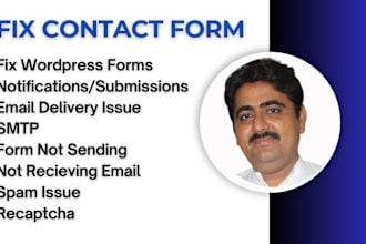create or fix contact form 7, wp forms, ninja form, captcha, smtp errors