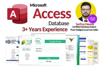 design microsoft ms access  database application project