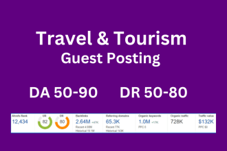 write and publish guest post on da 50 plus travel and tourism blogs