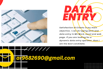 do typing work and data entry fast and accurately