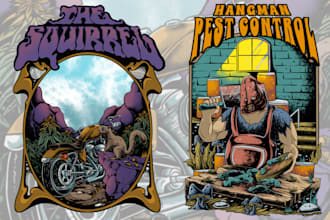 draw t shirt design heavy metal, psychedelic, dark art
