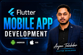develop a custom flutter app for ios and android