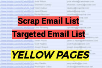 do yellow pages scraping to get b2b email list address