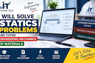 solve statics problems and tutor engineering mechanics of materials