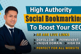 do dofollow high da social bookmarking on high authority site