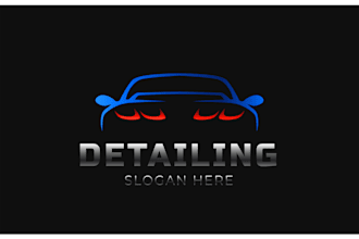 create luxury 2d,3d car racing and automotive logo
