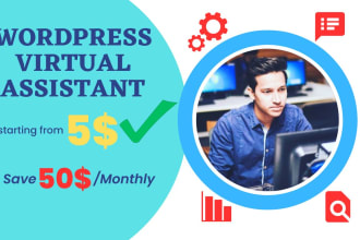 be your wordpress virtual assistant VA for your daily tasks