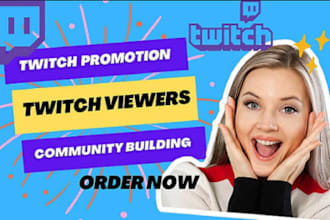 promote your twitch channel, twitch affiliate and partners gain live viewers