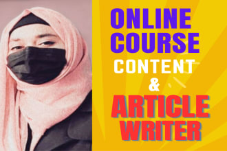 write online course content and assessment questions