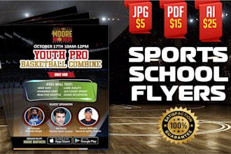 create eye catching sports flyers professional designs for any game