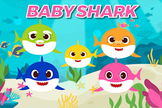 do 2d kids cartoon animation in after effects, nursery rhymes and poems
