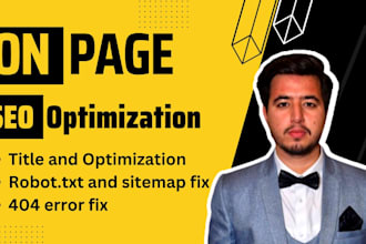 do website onpage SEO and technical optimization of wordpress site