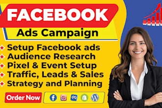 setup and manage your facebook ads campaign, run fb and instagram ad