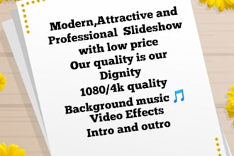 create modern,professional and attractive slideshow