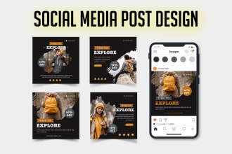 design premium instagram posts, stories, infographics