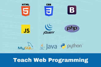 teach you web programming in HTML CSS PHP mysql javascript pyton