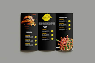 create modern restaurant menus, flyers, or brochures