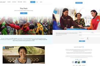 design charity website, donation and fundraising website