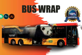 design a unique bus, truck, food truck, vehicle wrap
